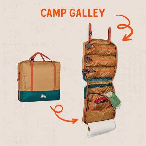 Kelty Camp Galley Deluxe Camp Kitchen Organizer Kit with Deep Pockets & Paper Towel Holder - Regular