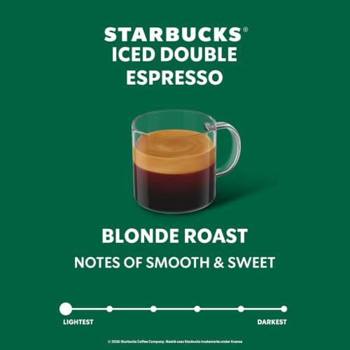 Starbucks Iced Blonde Roast Coffee Capsules for Nespresso Vertuo - 30 Count