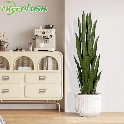 4ft Artificial Snake Plant - 46in Faux Sansevieria Indoor Outdoor Decor - Green 1Pcs