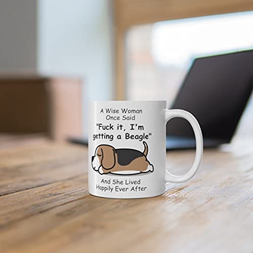 Funny Beagle Mug for Dog Moms - 11oz White Ceramic Coffee Cup Gift