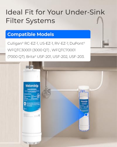 Waterdrop RC EZ-1 Water Filter Replacement for Culligan & More - 2 Pack
