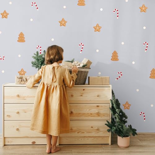 Candy Canes Decals - Easy-to-Apply & Removable Wall Stickers: Transform Your Toddlers Bedroom with Durable, Vibrant Peel-and-Stick Wall Decor ? Stickers for Kids