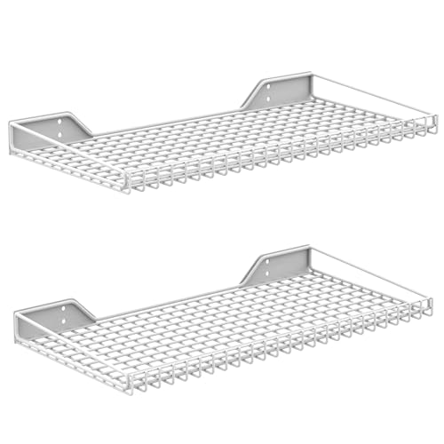 WALMANN 2-Pack White Wall Mounted Garage Shelves 23.5 x 12 inches Storage