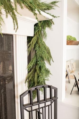 9ft Lavish Mixed Garland: Norfolk Pine, Juniper & Cypress — Graylee James