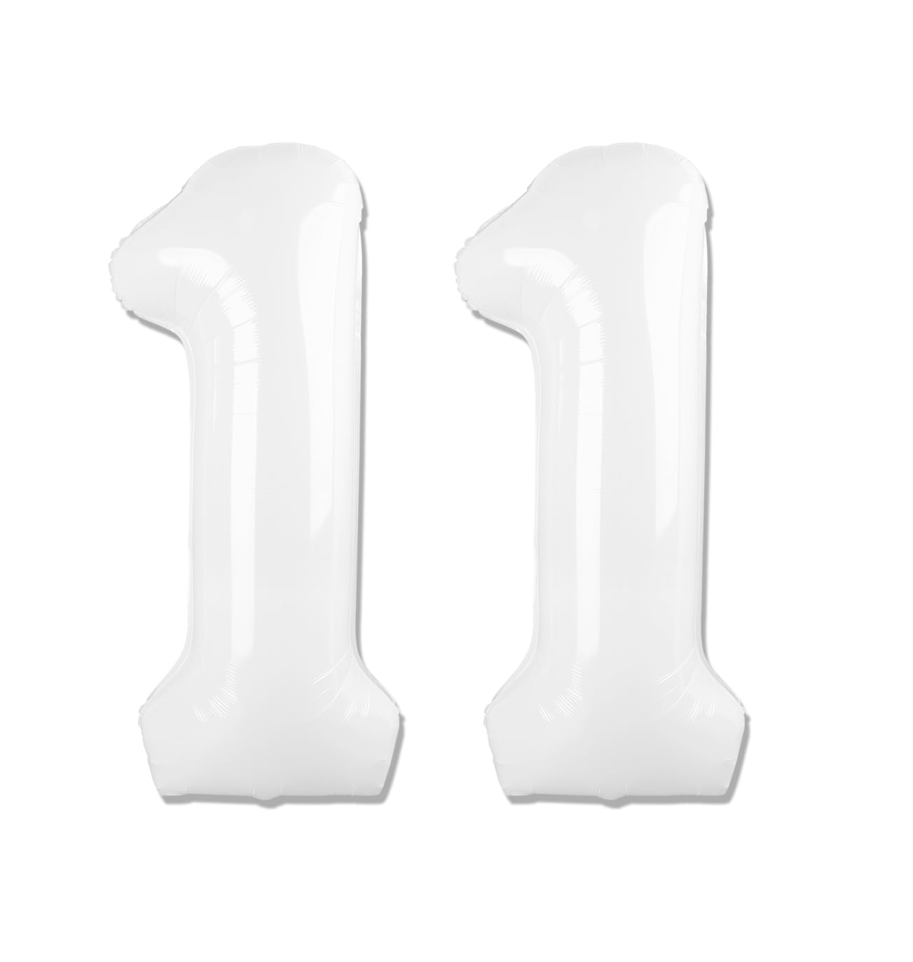 White Number 11 Balloon 40 inch, Translucent 11 Number Balloons, 11th White Birthday Decorations for Girls Boys, 11 Year Old Party Supplies