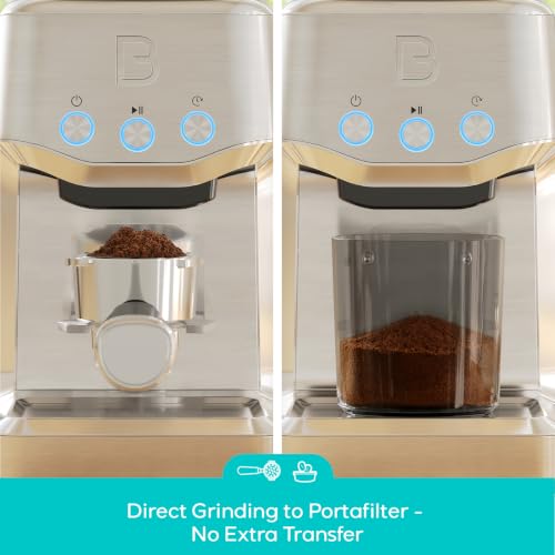 Conical Burr Coffee Grinder with 35 Grind Settings - Compact Home Use
