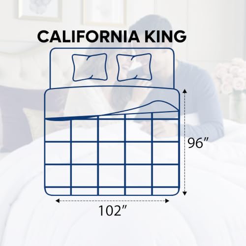 California King Duvet Insert - White 96x102 Inches Plush Polyester Comforter