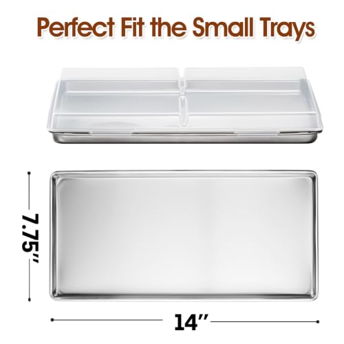 Rooboss 4-Pack Metal Freeze Dryer Trays with Lids for Harvest Right Small - Stackable, Food Grade Stainless Steel Pre-Freezing & Dust Cover