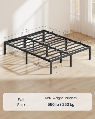SONGMICS HOME Full Size Bed Frame, Metal Platform 14 Inch