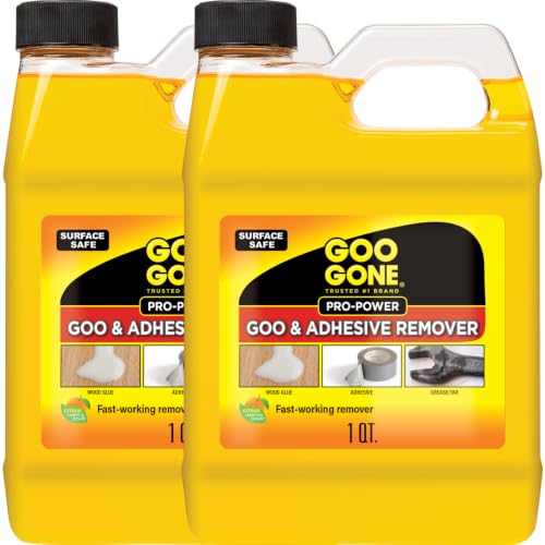 Goo Gone Pro-Power Adhesive Remover 64 Oz - Heavy Duty Sticker & Grease Cleaner