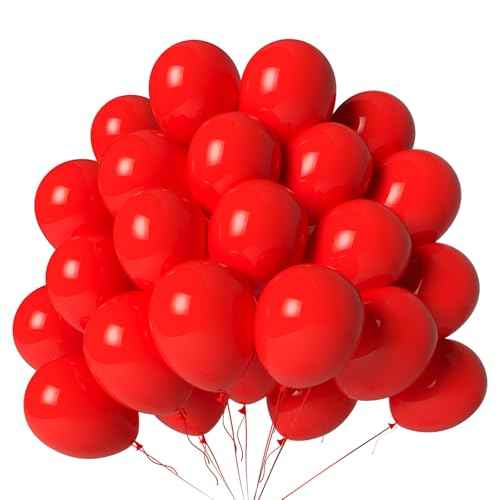 Red Balloons 100 Pack 12 Inch Red Latex Balloons for Graduation Wedding Valentine's Day Christmas Engagement Birthday Party Decorations