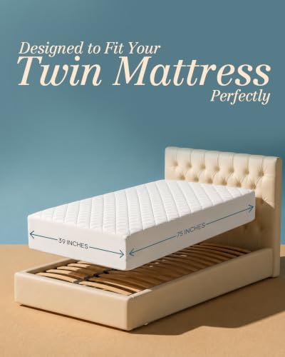 White Twin Mattress Pad Set of 2 - Fits 16-inch Deep Pocket Mattresses