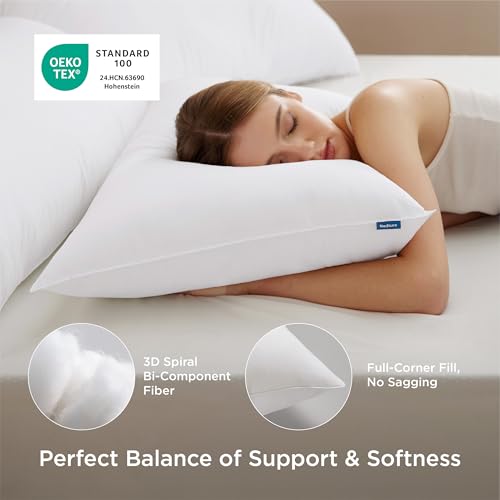 Bedsure King Size Pillow Set of 2 - Soft Cloud-Like Comfort, Hotel Quality, 19x34 Inches, Variation: Soft / King 2-Pack