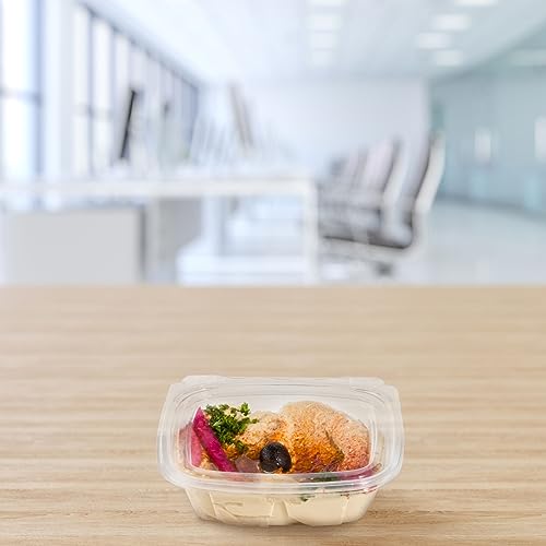 DART CH8DEF 8 oz Tamper-Resistant Food Storage Container with Flat Lid - Case of 200
