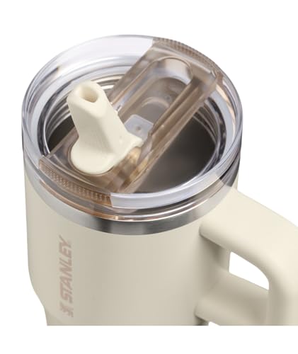 STANLEY Quencher ProTour Flip Straw Tumbler with Leakproof Lid 20 oz | Built-In Straw & Handle | Cupholder Compatible for Travel | Insulated Stainless Steel Cup | BPA-Free | Cream