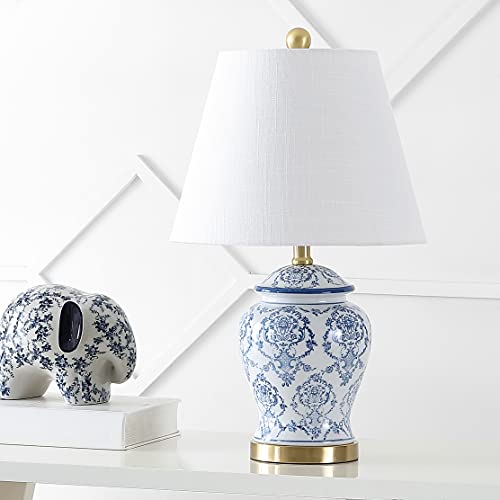 Juliana Chinoiserie Ceramic Table Lamp - Blue and White Urn Style, 22.25"