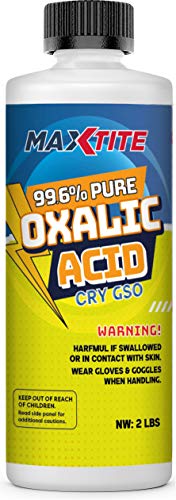 MAXTITE Oxalic Acid 2 lbs - Metal & Wood Cleaning, Rust Removal & Bleaching
