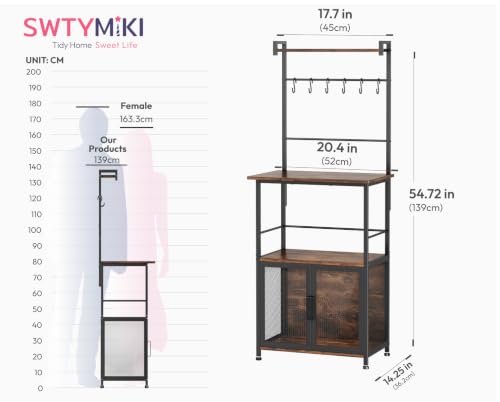SWTYMIKI Coffee Bar Station for Space - 20.4 x 14.25in Espresso