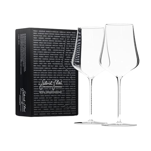Gabriel-Glas StandArt Crystal Wine Glasses Set of 2 – Premium Lead-Free 16 oz for Red & White Wine