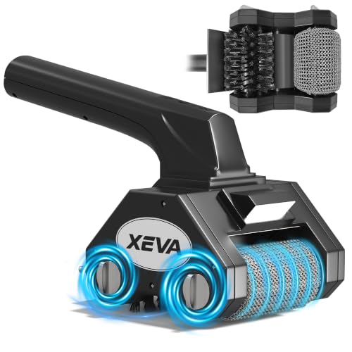 Electric Grill Brush Black Cordless BBQ Cleaner with 3-Speed Modes and Stainless Steel Rollers
