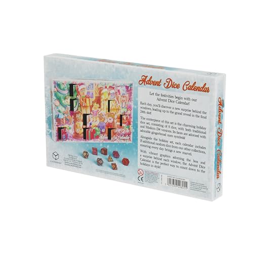 Q Workshop Advent Dice Calendar 2025 – 24 Day RPG Dice Countdown w/ 8‑Piece Holiday Set