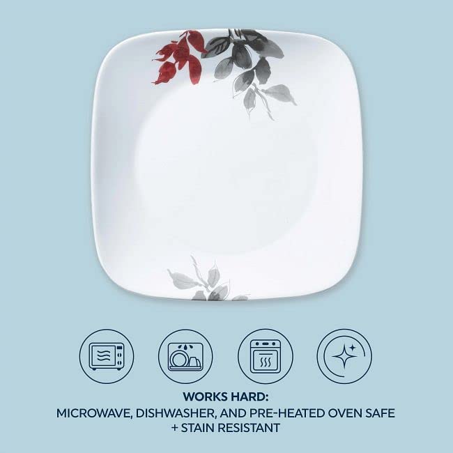 Corelle Kyoto Leaves 16-Piece Dinnerware Set for 4 - Chip & Break Resistant