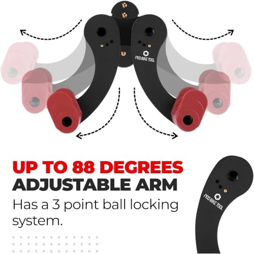 PRO BIKE TOOL Wall Mount Bike Rack - Horizontal Garage Storage, Red, Pack of 1