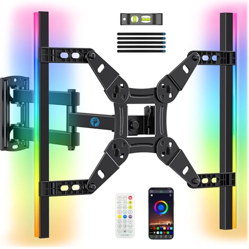 Pipishell Full Motion TV Wall Mount with LED Light for 13–43 Inch TVs - 13-43 Inch / Full Motion TV Mount With LED