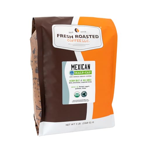 Half-Caf Organic Mexican Water-Processed Whole Bean Coffee 5 lb - Variation of THIS listing