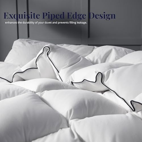 Ubauba King Size Down Duvet Insert All-Season Cooling Touch Hotel Quality White 106 x 90"