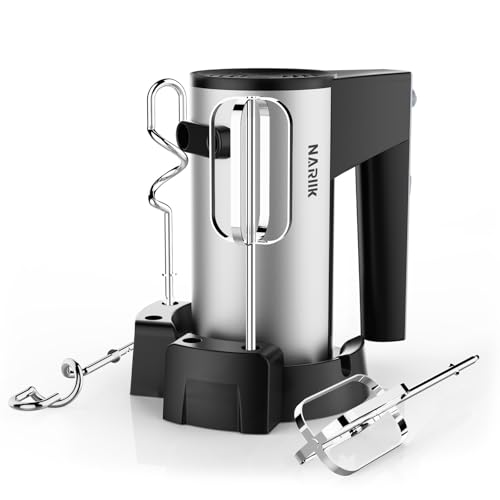 Electric Hand Mixer 660W with 5 Speeds & Stainless Steel Attachments - Black