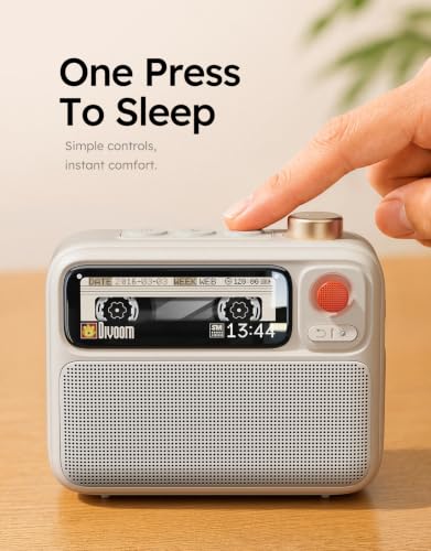 Divoom Flowtoo White Noise Machine with Bluetooth Speaker & Alarm Clock - Calming Visual Display, Bedside Sleep Aid