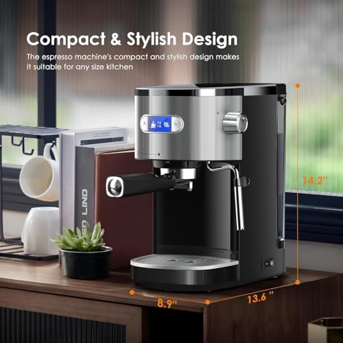 COWSAR 20 Bar Espresso Machine - Black-8054H Compact Coffee Maker