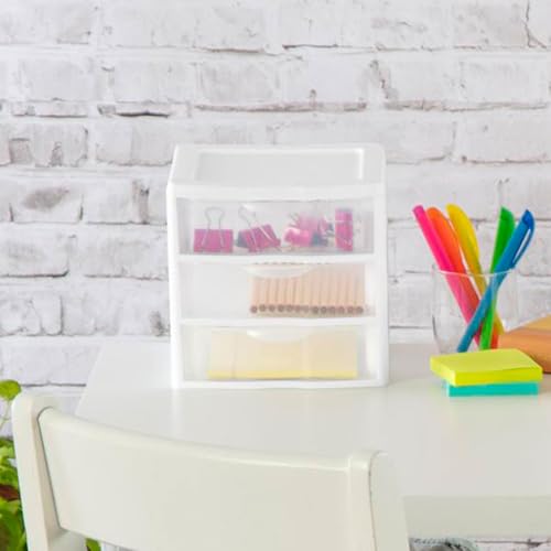 Sterilite 6-Pack Small Clearview Plastic Drawer Organizers for Desk, Office, Home