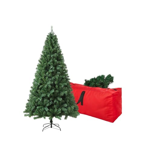 CRSTAFU 4ft Green Artificial Christmas Tree - Small Fake Xmas Tree with Tips & Storage Bag