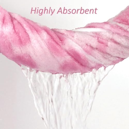 Pink Cotton Bath Towels Set of 2 - 27.5x55 Inches, Super Absorbent & Decorative