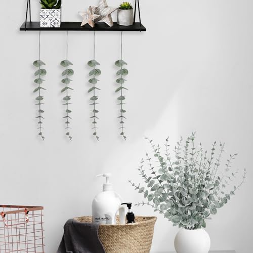 18pcs Artificial Eucalyptus Stems, Fake Greenery Leaves for Floral Arrangements, Home Office, Wedding Centerpiece, Christmas Party Decor
