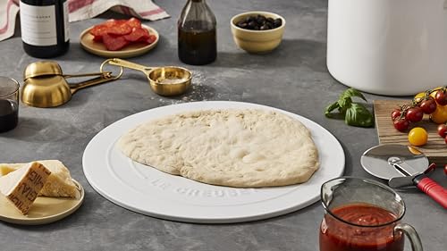 Le Creuset Stoneware Round Pizza Stone, 15 in., Sea Salt