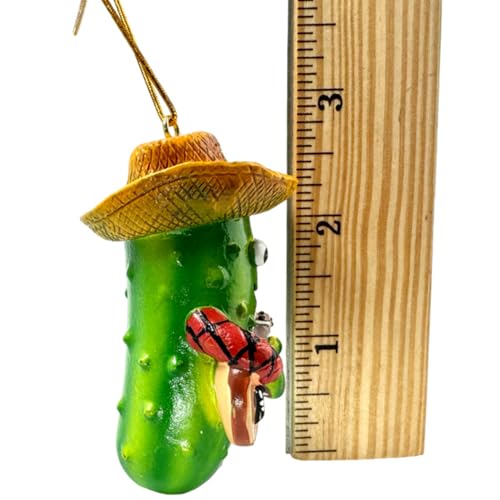 Cowboy Pickle Christmas Ornament Western Country Tree Decoration