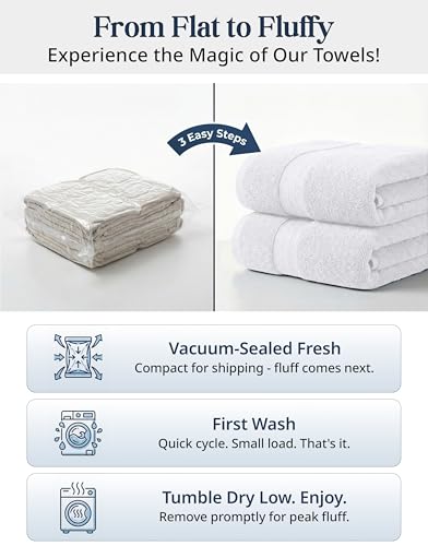 White 16-Piece Cotton Bath Towel Set - Soft Absorbent Hotel Quality