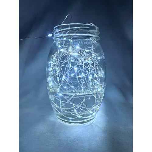 6Pack Fairy Lights Battery Operated -3.3ft 10 LED Silver Wire Firefly Mini Lights for Mason Jars DIY Crafts Christmas Wedding Party Centerpiece Table Decor