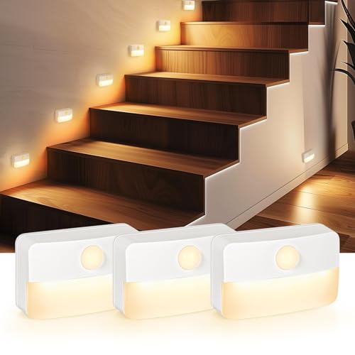 Wireless Motion Sensor Stair Light - Battery Operated Night Lamp for Hallway, Closet & Kitchen