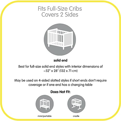 Breathable Mesh Crib Liner for Full-Size Baby Cribs - Safety & Airflow