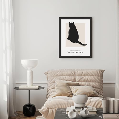 Picrit 16x20 Black Picture Frame Set of 7 - Wall Decor, Mat Optional