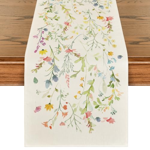 Artoid Mode Bloom Wildflowers Table Runner, 13x108 in, Polyester