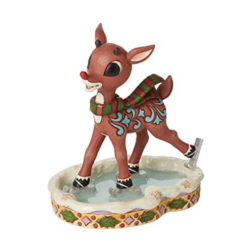 Enesco Rudolph Traditions Jim Shore Ice Skating Figurine 6.3in