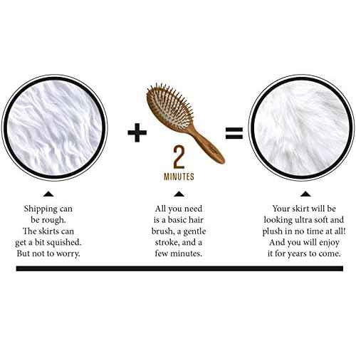 White Christmas Tree Skirt - Faux Fur Tree Skirt Large Luxury - 48 inches (4ft) / 36 inch (3 ft) / 30 inch Round for Under Xmas Tree Decorations (36 inches (3ft))