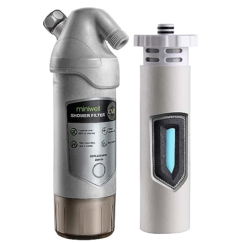 Shower Water Filter System for Hard Water & Chlorine Removal - Fits Bathroom