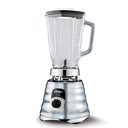 Oster 1.25L Chrome Blender - 700W, 3 Speed, Durable Glass Jar