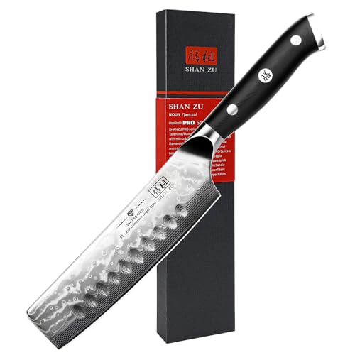 Nakiri Knife - 7 Inch Damascus Japanese Steel Kitchen Chef Knife